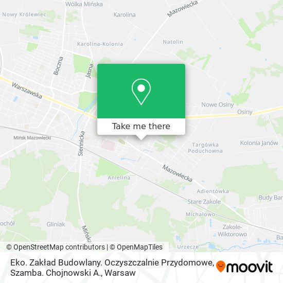 Eko. Zakład Budowlany. Oczyszczalnie Przydomowe, Szamba. Chojnowski A. map