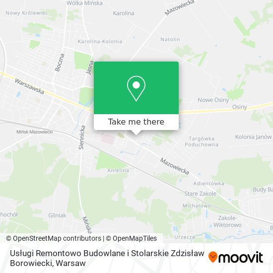 Usługi Remontowo Budowlane i Stolarskie Zdzisław Borowiecki map