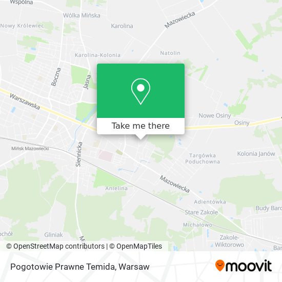 Pogotowie Prawne Temida map