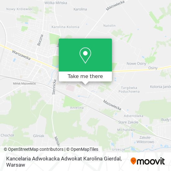 Kancelaria Adwokacka Adwokat Karolina Gierdal map