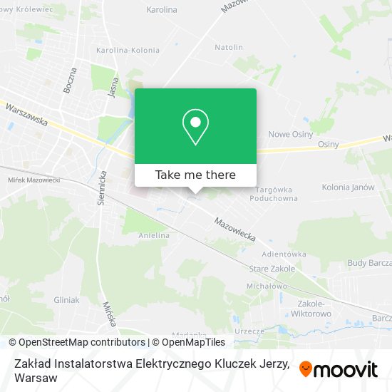 Zakład Instalatorstwa Elektrycznego Kluczek Jerzy map