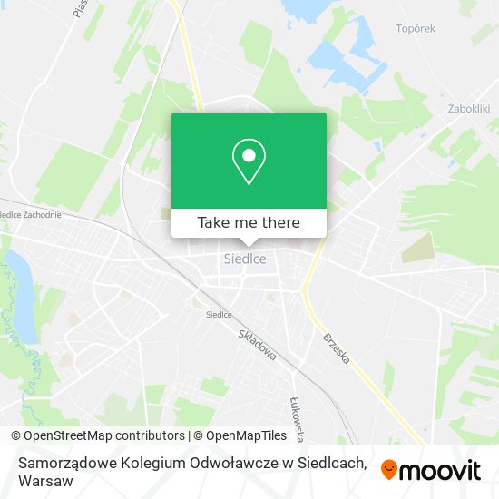 Samorządowe Kolegium Odwoławcze w Siedlcach map