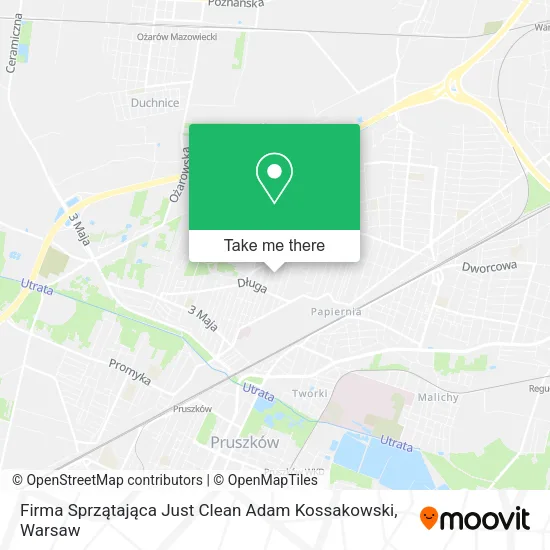 Карта Firma Sprzątająca Just Clean Adam Kossakowski