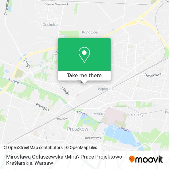 Mirosława Gołaszewska \Mira\ Prace Projektowo-Kreślarskie map