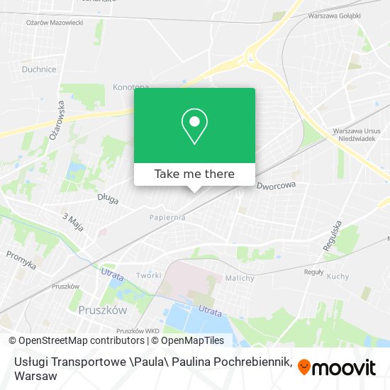 Usługi Transportowe \Paula\ Paulina Pochrebiennik map