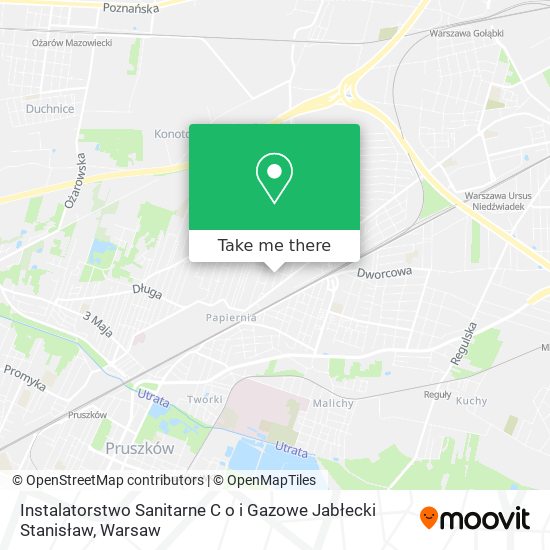 Instalatorstwo Sanitarne C o i Gazowe Jabłecki Stanisław map