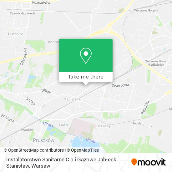 Карта Instalatorstwo Sanitarne C o i Gazowe Jabłecki Stanisław