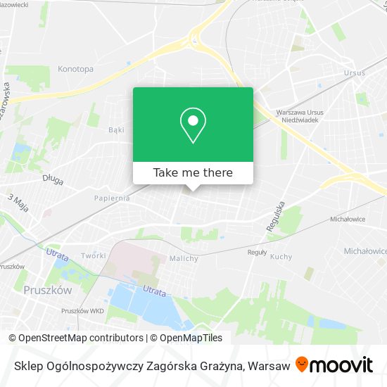 Sklep Ogólnospożywczy Zagórska Grażyna map