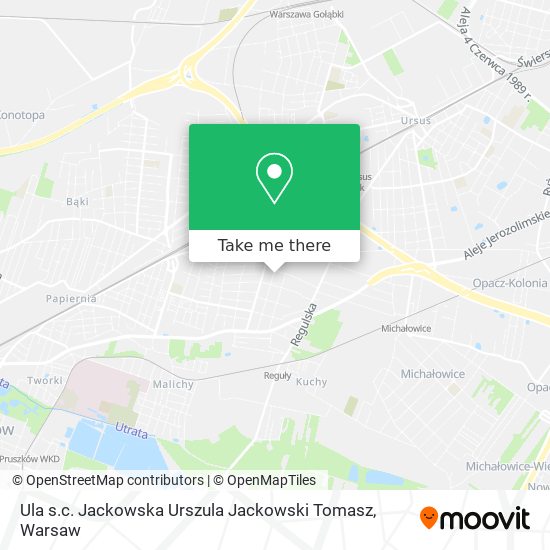 Ula s.c. Jackowska Urszula Jackowski Tomasz map