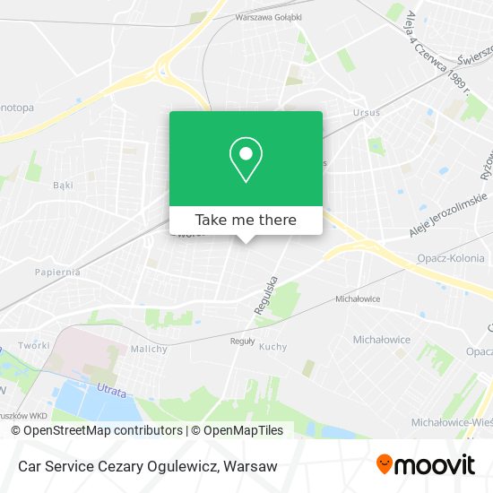 Car Service Cezary Ogulewicz map