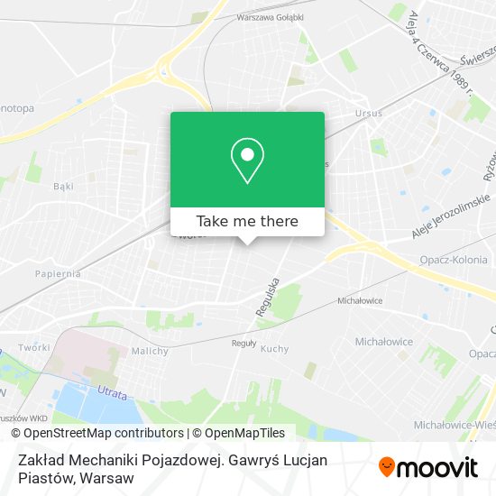 Zakład Mechaniki Pojazdowej. Gawryś Lucjan Piastów map