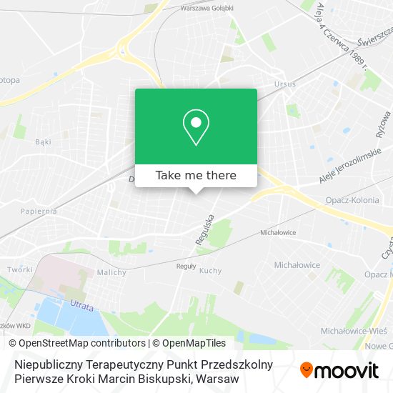 Niepubliczny Terapeutyczny Punkt Przedszkolny Pierwsze Kroki Marcin Biskupski map