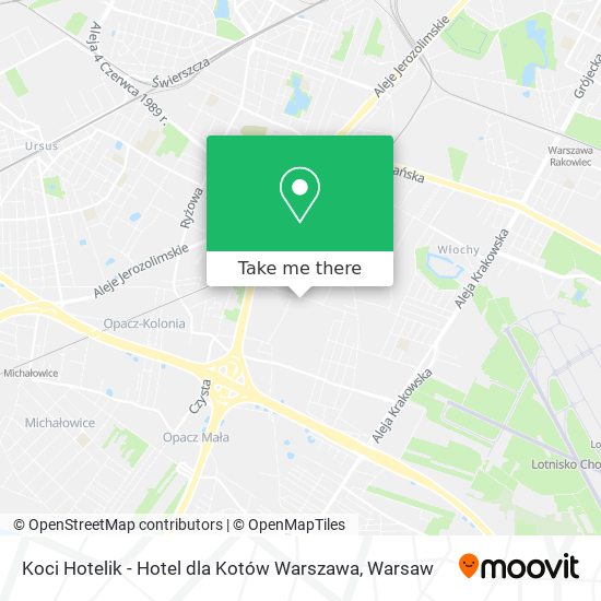 Koci Hotelik - Hotel dla Kotów Warszawa map