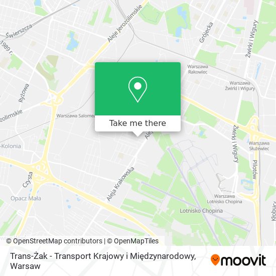 Карта Trans-Żak - Transport Krajowy i Międzynarodowy