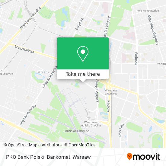 PKO Bank Polski. Bankomat map