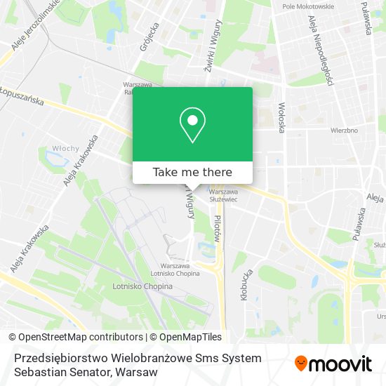 Карта Przedsiębiorstwo Wielobranżowe Sms System Sebastian Senator