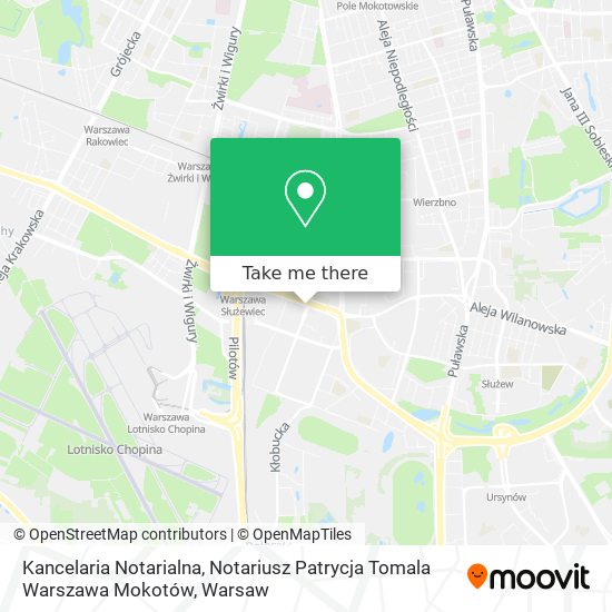 Kancelaria Notarialna, Notariusz Patrycja Tomala Warszawa Mokotów map