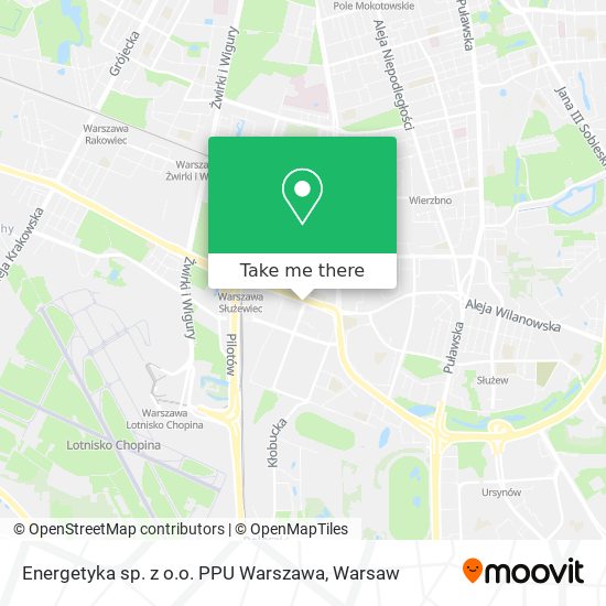 Energetyka sp. z o.o. PPU Warszawa map