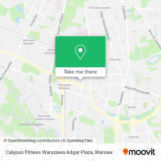 Карта Calypso Fitness Warszawa Adgar Plaza