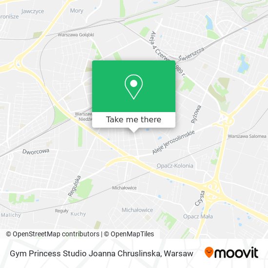 Gym Princess Studio Joanna Chruslinska map