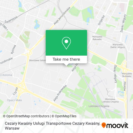 Cezary Kwaśny Usługi Transportowe Cezary Kwaśny map