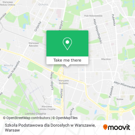 Szkoła Podstawowa dla Dorosłych w Warszawie map