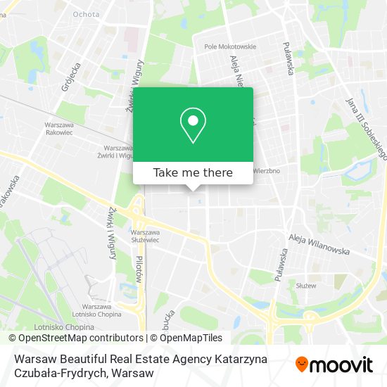 Warsaw Beautiful Real Estate Agency Katarzyna Czubała-Frydrych map