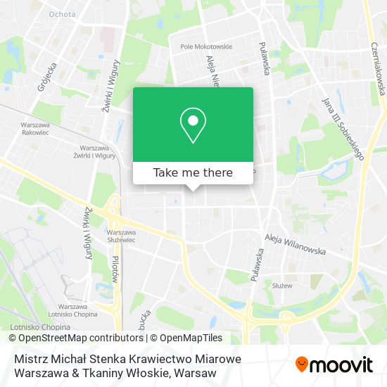 Mistrz Michał Stenka Krawiectwo Miarowe Warszawa & Tkaniny Włoskie map