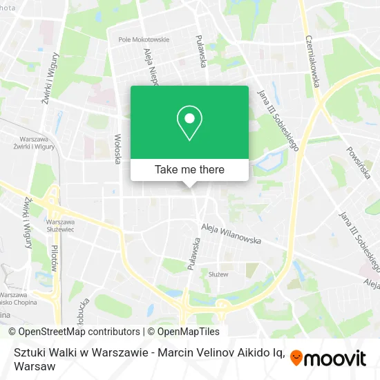 Sztuki Walki w Warszawie - Marcin Velinov Aikido Iq map