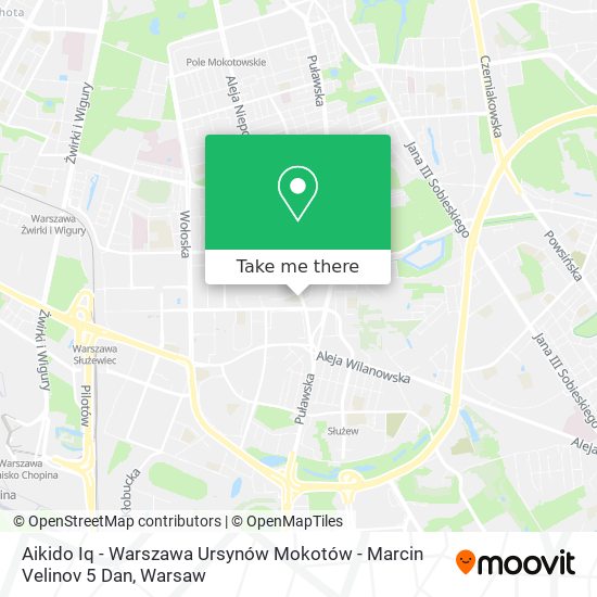 Aikido Iq - Warszawa Ursynów Mokotów - Marcin Velinov 5 Dan map