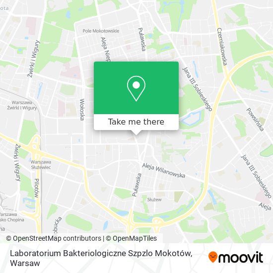 Карта Laboratorium Bakteriologiczne Szpzlo Mokotów