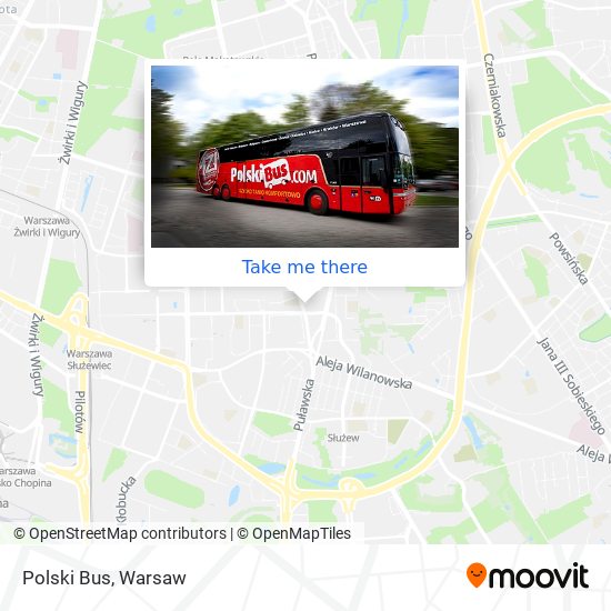 Polski Bus map