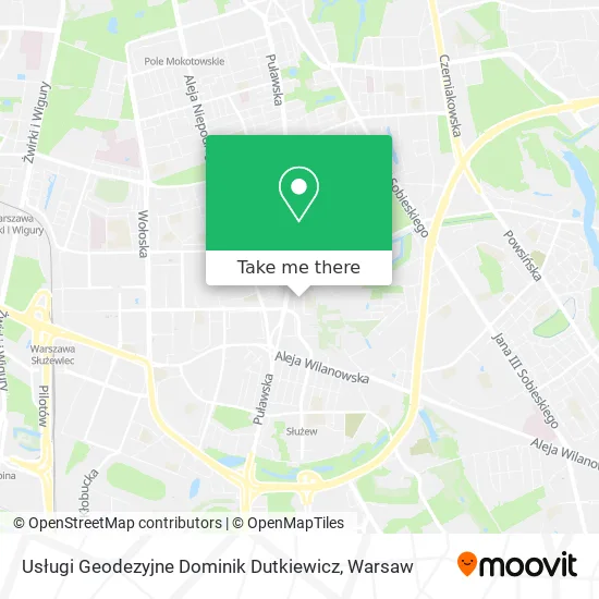 Карта Usługi Geodezyjne Dominik Dutkiewicz