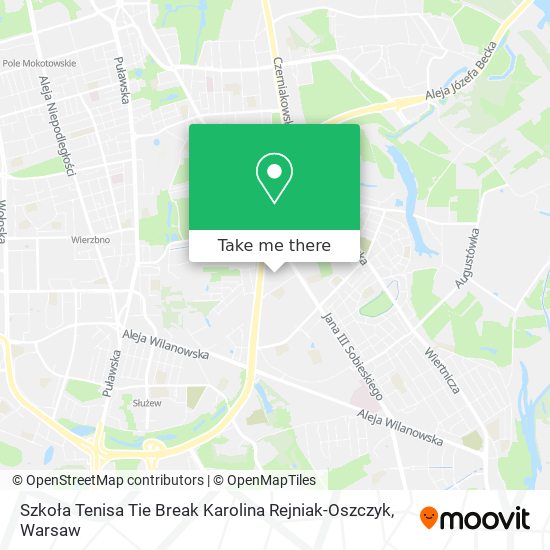 Szkoła Tenisa Tie Break Karolina Rejniak-Oszczyk map