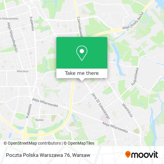 Карта Poczta Polska Warszawa 76