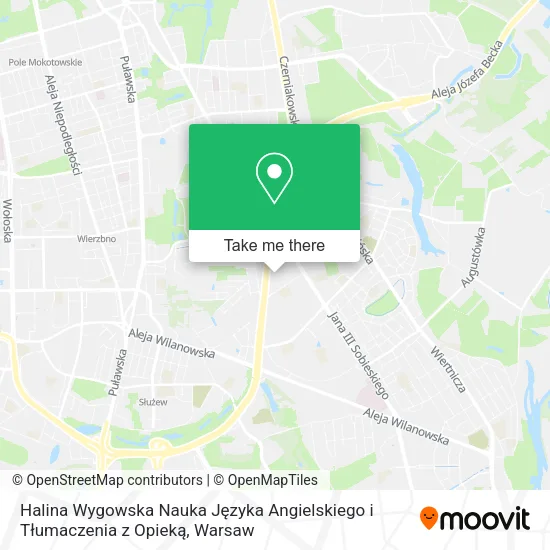 Halina Wygowska Nauka Języka Angielskiego i Tłumaczenia z Opieką map