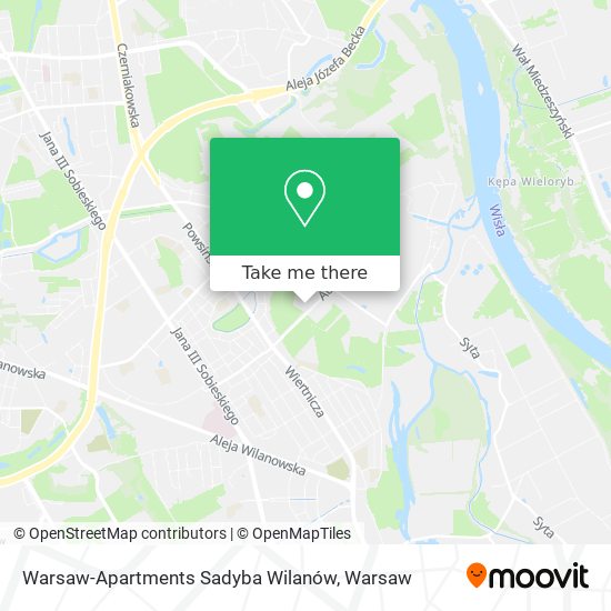 Warsaw-Apartments Sadyba Wilanów map