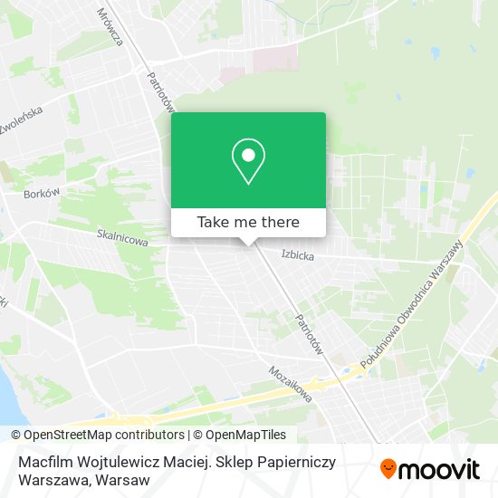 Macfilm Wojtulewicz Maciej. Sklep Papierniczy Warszawa map