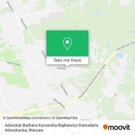 Карта Adwokat Barbara Kurowska-Bajkiewicz Kancelaria Adwokacka