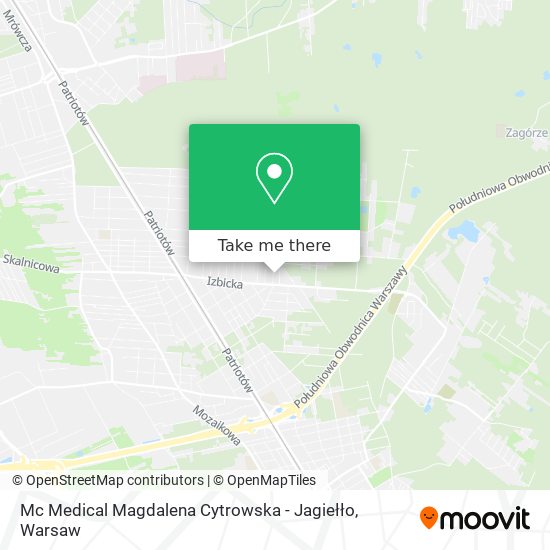 Mc Medical Magdalena Cytrowska - Jagiełło map