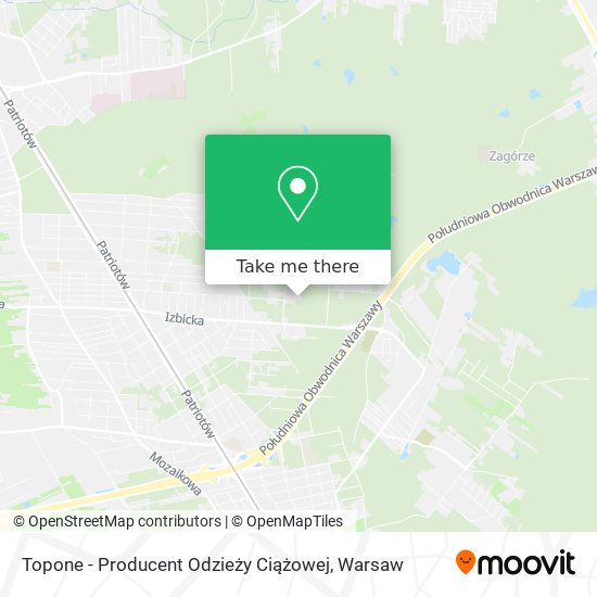 Topone - Producent Odzieży Ciążowej map