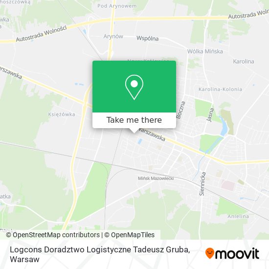 Logcons Doradztwo Logistyczne Tadeusz Gruba map