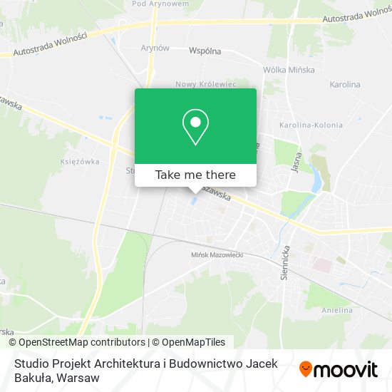 Studio Projekt Architektura i Budownictwo Jacek Bakuła map