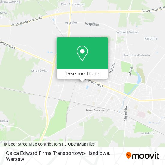 Osica Edward Firma Transportowo-Handlowa map