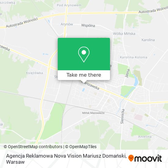 Agencja Reklamowa Nova Vision Mariusz Domański map