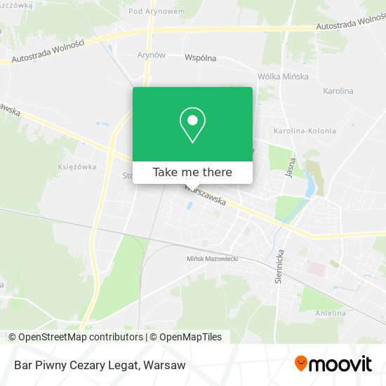 Bar Piwny Cezary Legat map