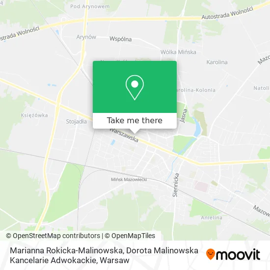 Marianna Rokicka-Malinowska, Dorota Malinowska Kancelarie Adwokackie map