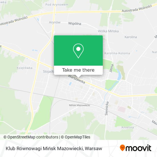 Klub Równowagi Mińsk Mazowiecki map