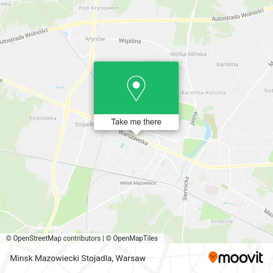 Карта Minsk Mazowiecki Stojadla