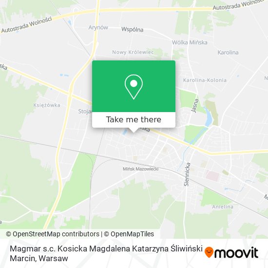 Magmar s.c. Kosicka Magdalena Katarzyna Śliwiński Marcin map